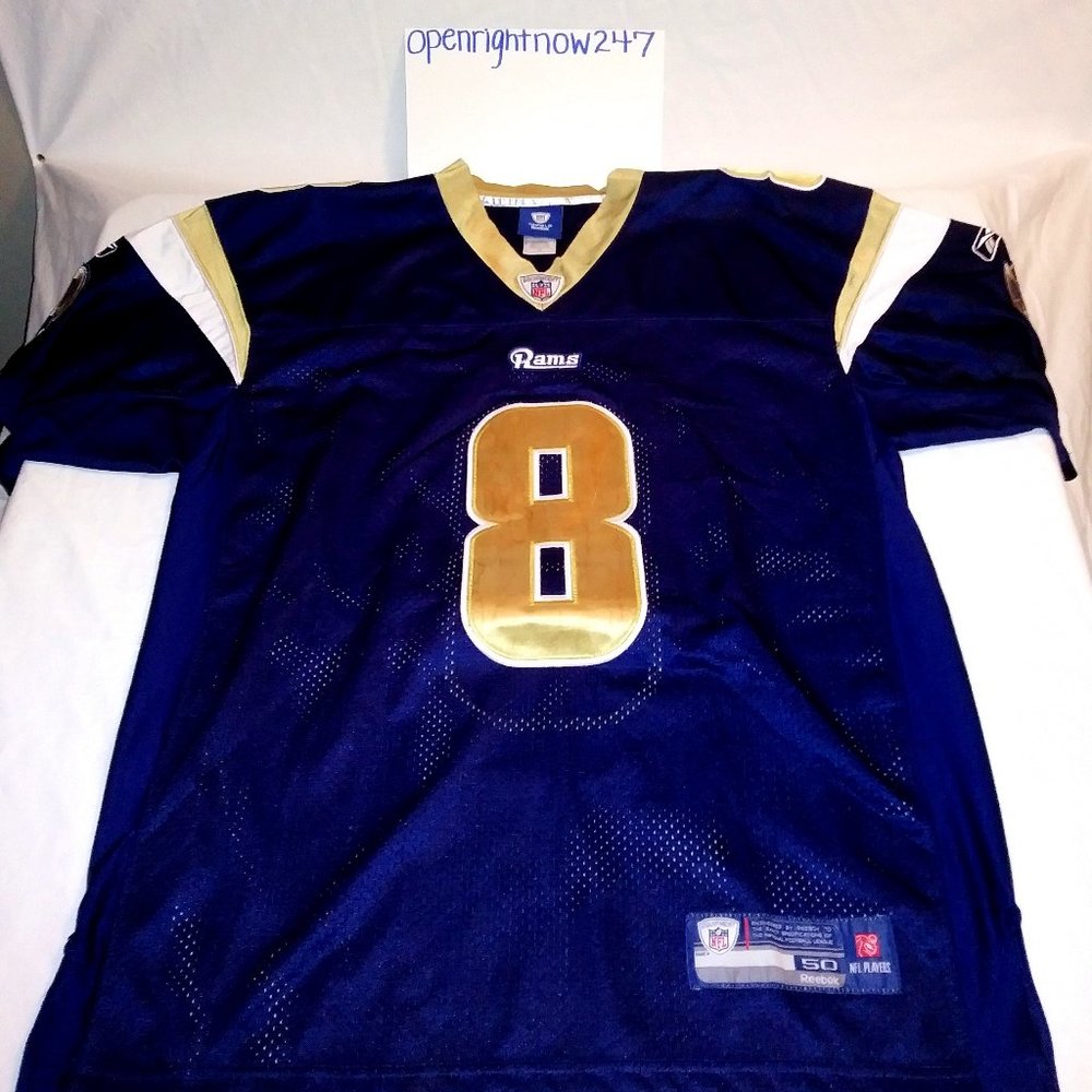 NFL ON FIELD REEBOK STL RAMS #8 BRADFORD JERSEY #9